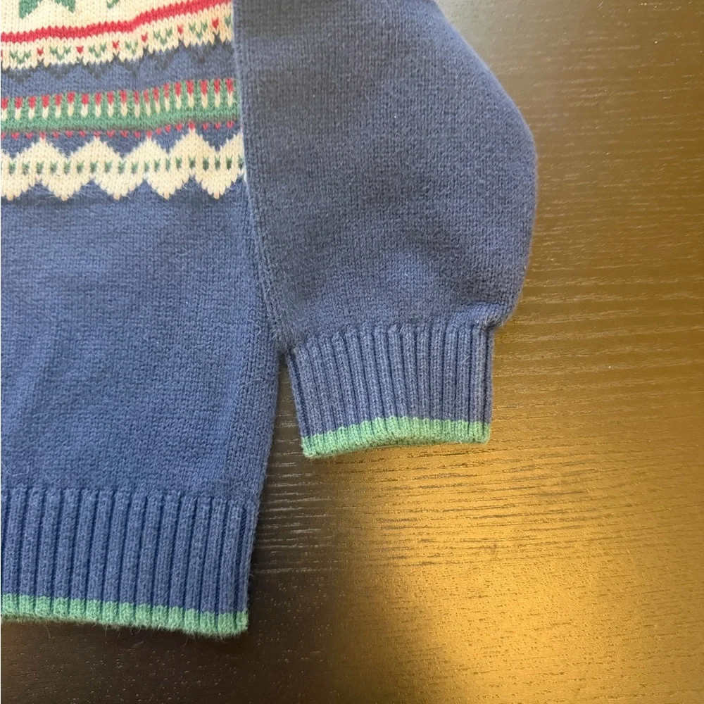 Gymboree Green & Navy Fair Isle Crewneck Sweater